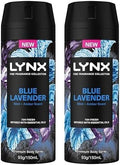LYNX Deodorant ANTIPERSPIRANT body Spray BLUE LAVENDER 150 ML (Pack of 2)