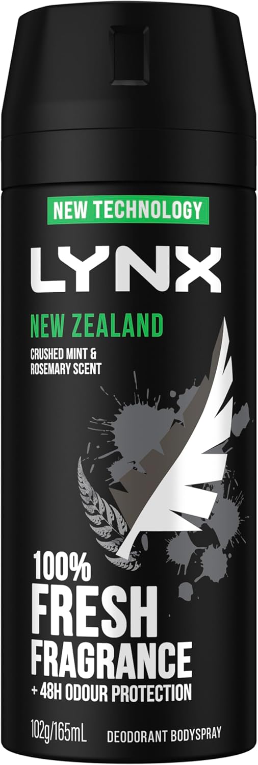 LYNX Black Night Deodorant Body Spray 165 ml (Pack of 3)