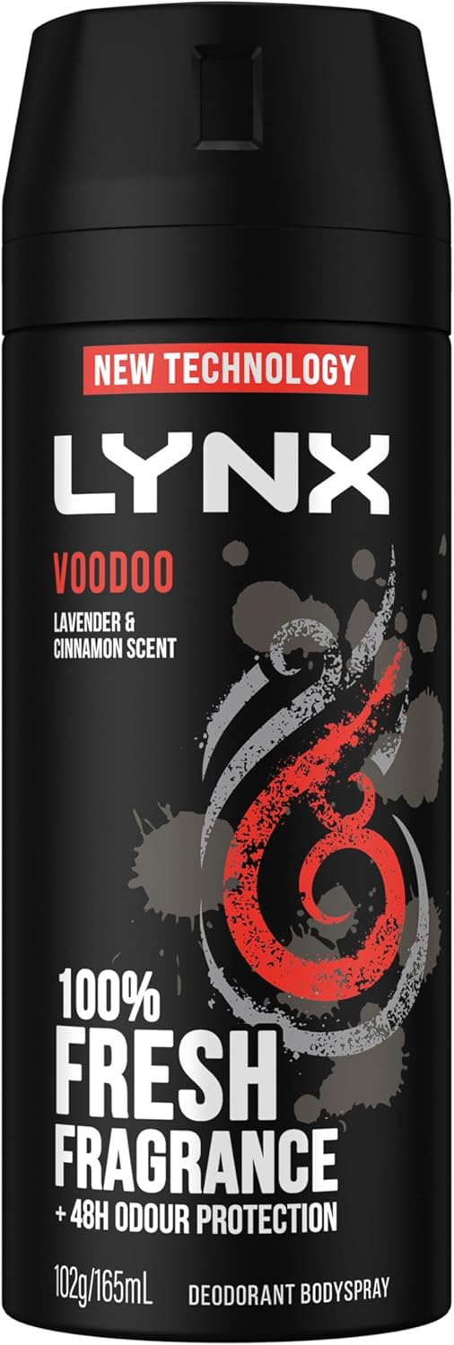 LYNX Black Night Deodorant Body Spray 165 ml (Pack of 3)