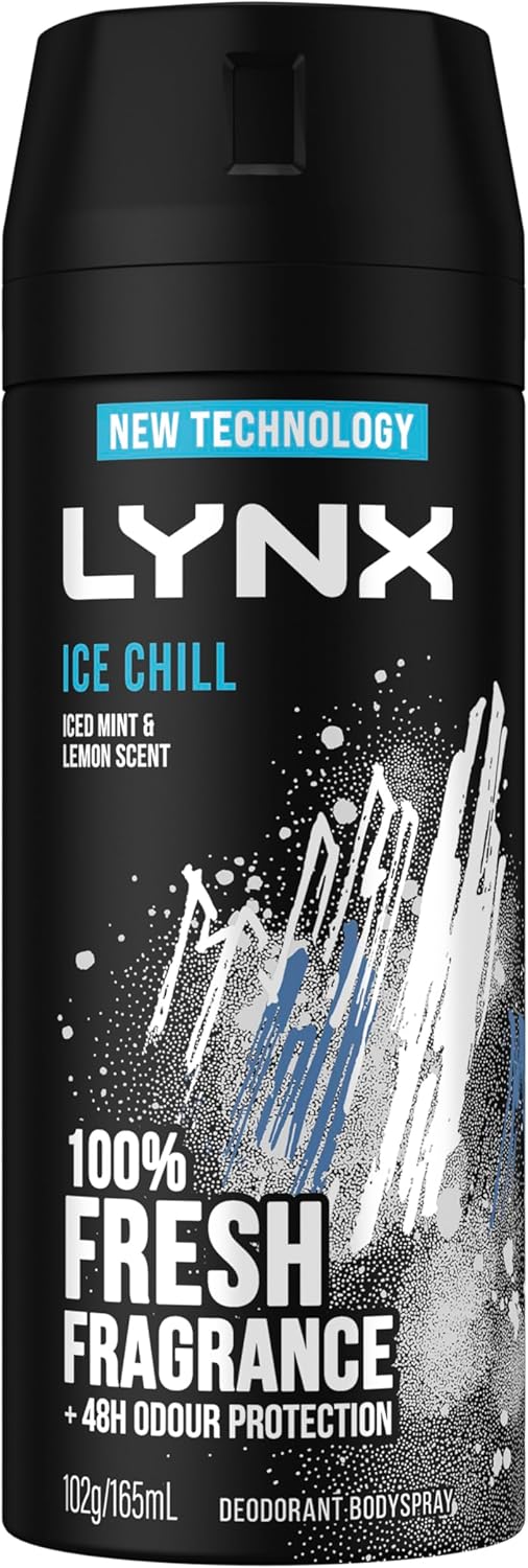 LYNX Black Night Deodorant Body Spray 165 ml (Pack of 3)