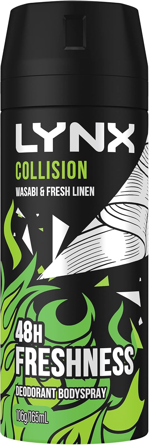 LYNX Black Night Deodorant Body Spray 165 ml (Pack of 3)