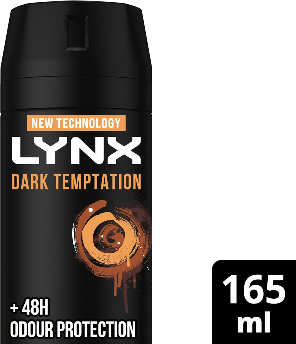 LYNX Black Night Deodorant Body Spray 165 ml (Pack of 3)