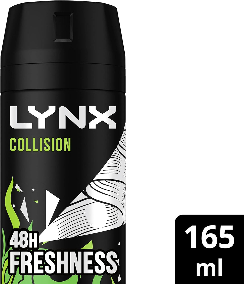 LYNX Black Night Deodorant Body Spray 165 ml (Pack of 3)