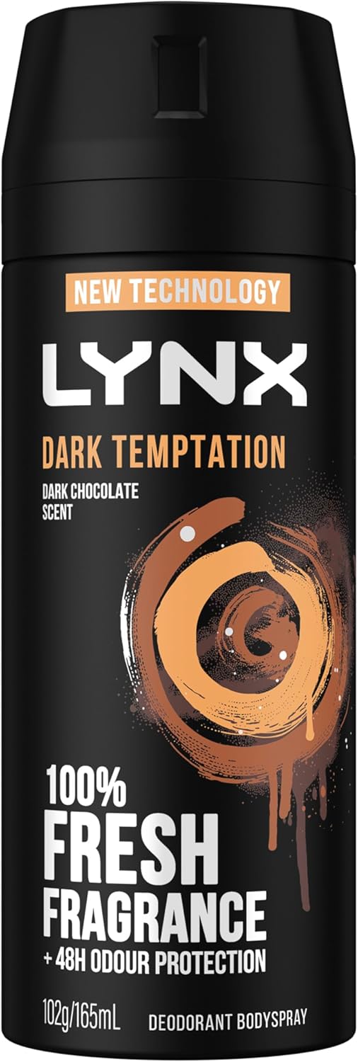 LYNX Black Night Deodorant Body Spray 165 ml (Pack of 3)