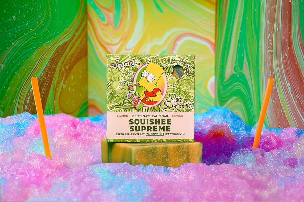 Dr. Squatch Bar Soap for Men – Limited Edition Simpsons – Natural Cold Process Soap with No Harsh Chemicals – Squishee Supreme (5 oz)