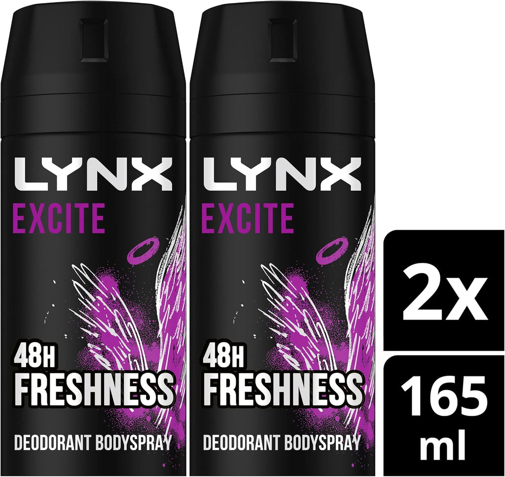 LYNX Africa Deodorant Aerosol Body Spray for Men 165 ML x 4 Pack, 48 hour Fressness, the G.O.A.T. of fragrance