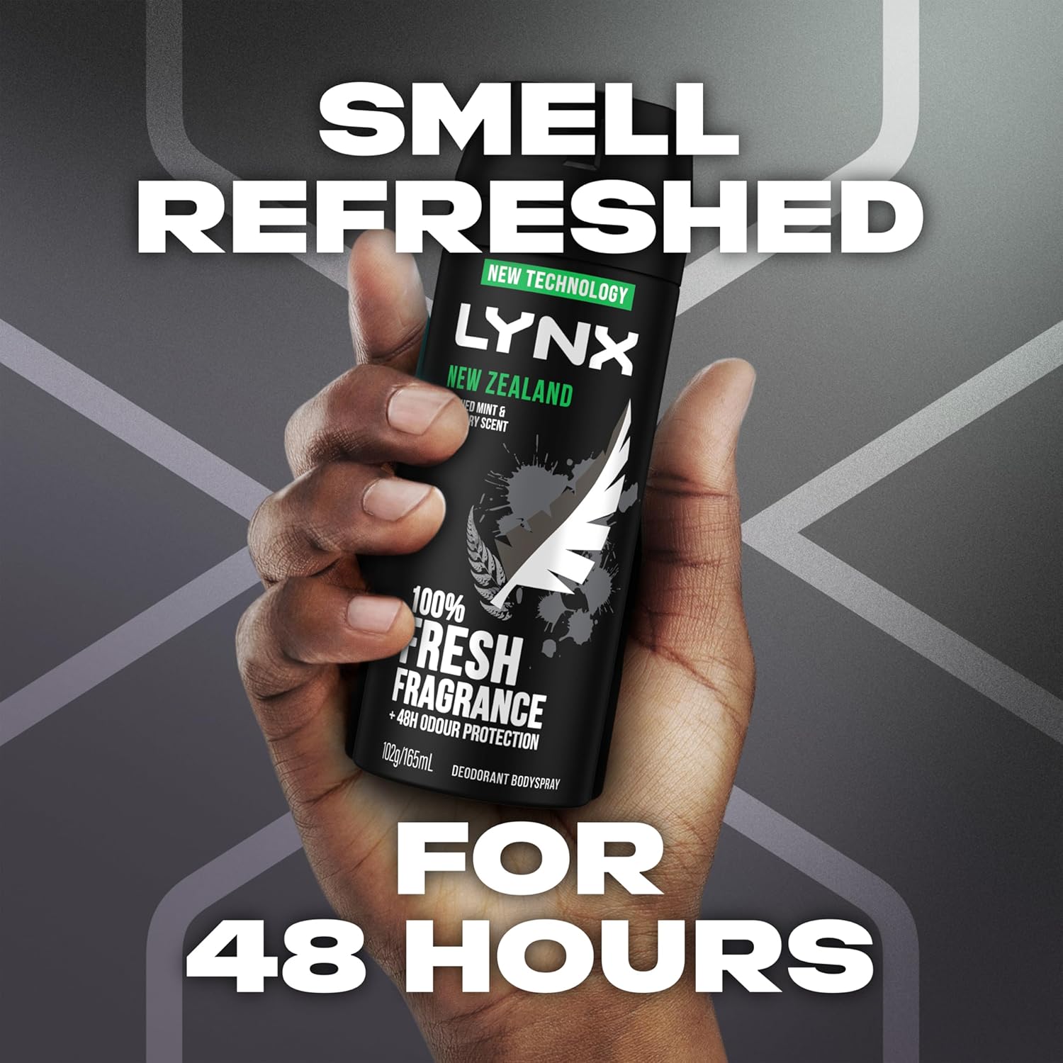 LYNX Black Night Deodorant Body Spray 165 ml (Pack of 3)