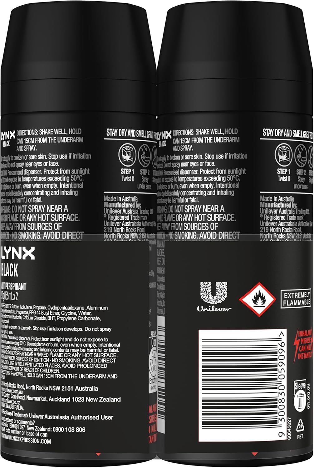 LYNX Africa Deodorant Aerosol Body Spray for Men 165 ML x 4 Pack, 48 hour Fressness, the G.O.A.T. of fragrance