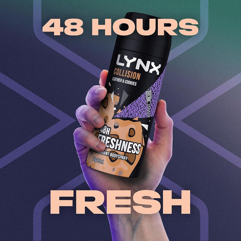 LYNX Africa Deodorant Aerosol Body Spray for Men 165 ML x 4 Pack, 48 hour Fressness, the G.O.A.T. of fragrance